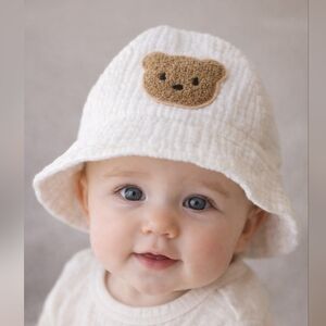 Adorable White Bear Bucket Hat